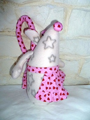 Doudou Xavi&egrave;re la Souris cuisini&egrave;re Coeur